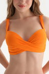 Turuncu Kaplı Balenli Bikini Üstü