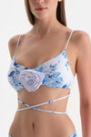 Beyaz-Mavi Bralet Bikini Üstü
