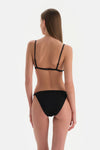Siyah Üçgen Geniş Bikini Üstü