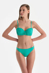 Mint Yeşili Straplez Kaplı Bikini Üst