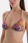 Mor Üçgen Küçük Bikini Üst