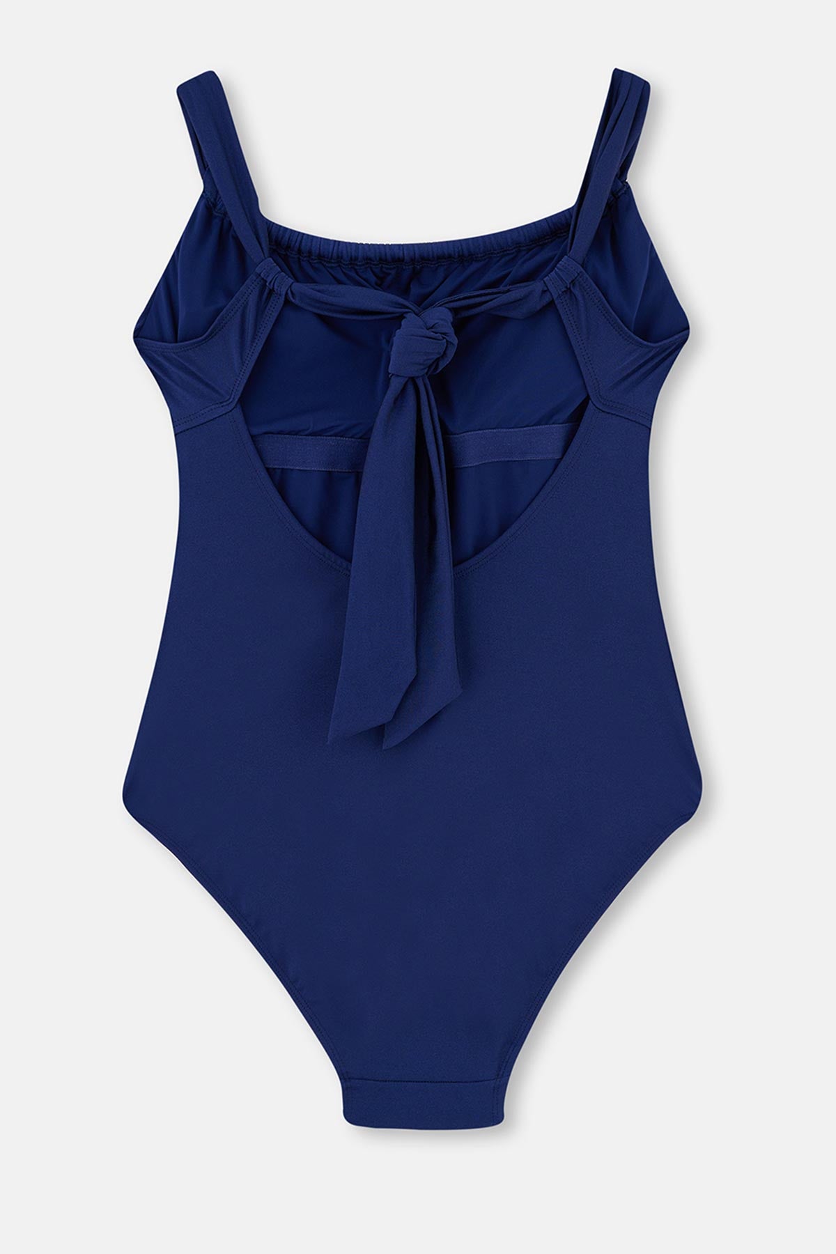 Lacivert Bağcıklı Korseli Toparlayıcı Mayo