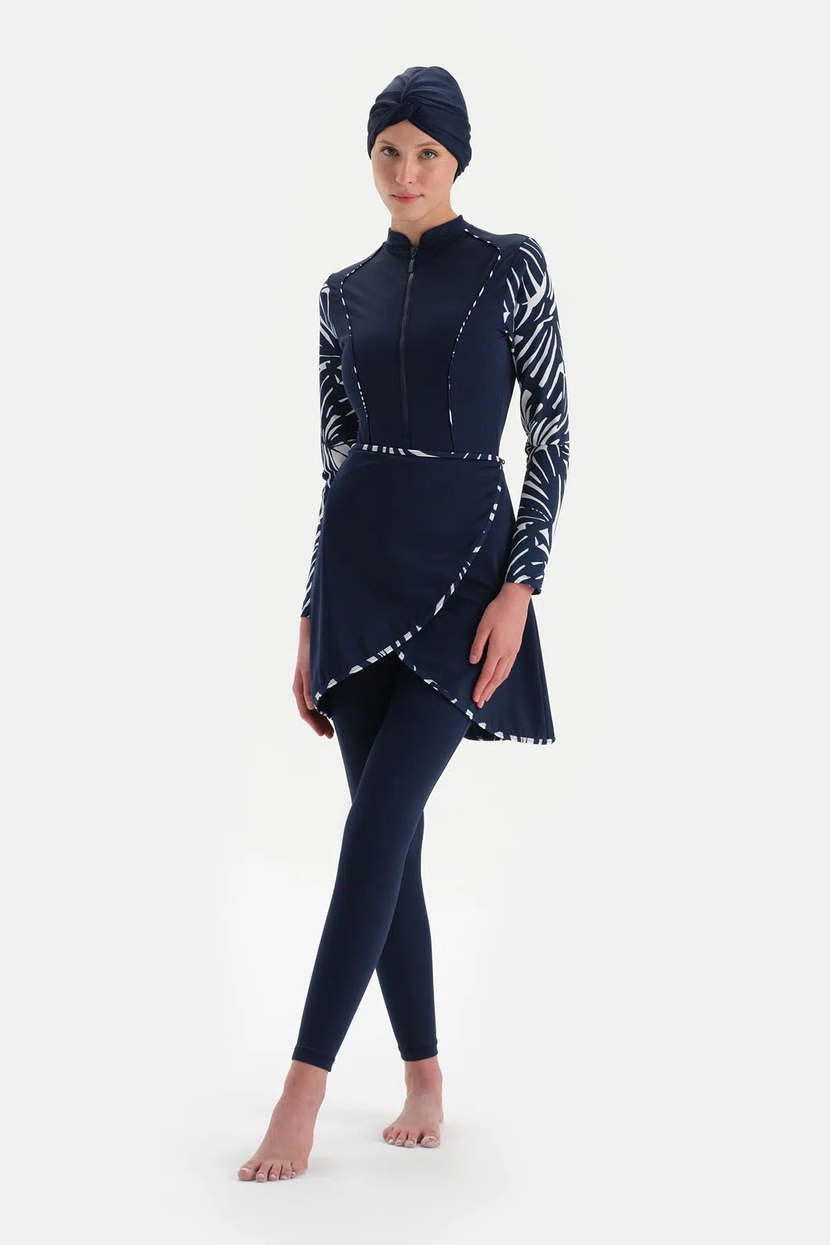 Lacivert Fermuarlı Uk. 4 Parçalı Set