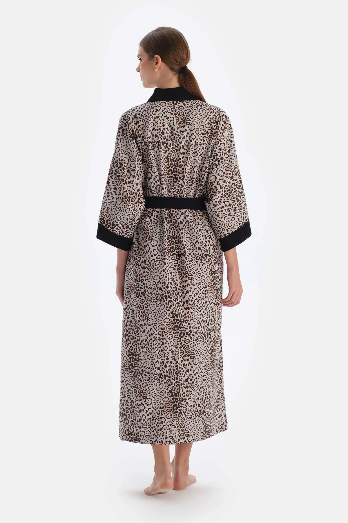 Kahverengi Uzun Kimono