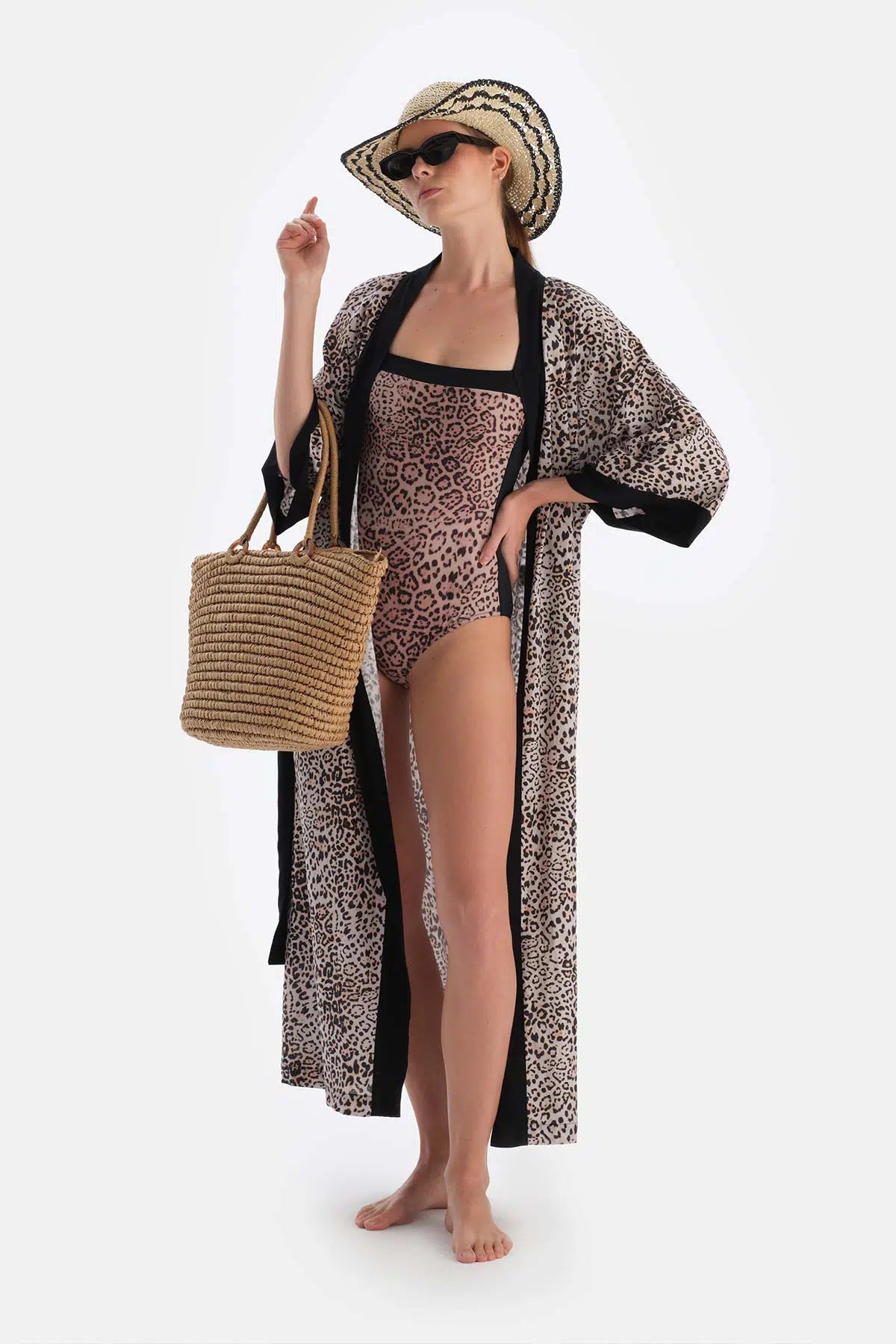 Kahverengi Uzun Kimono