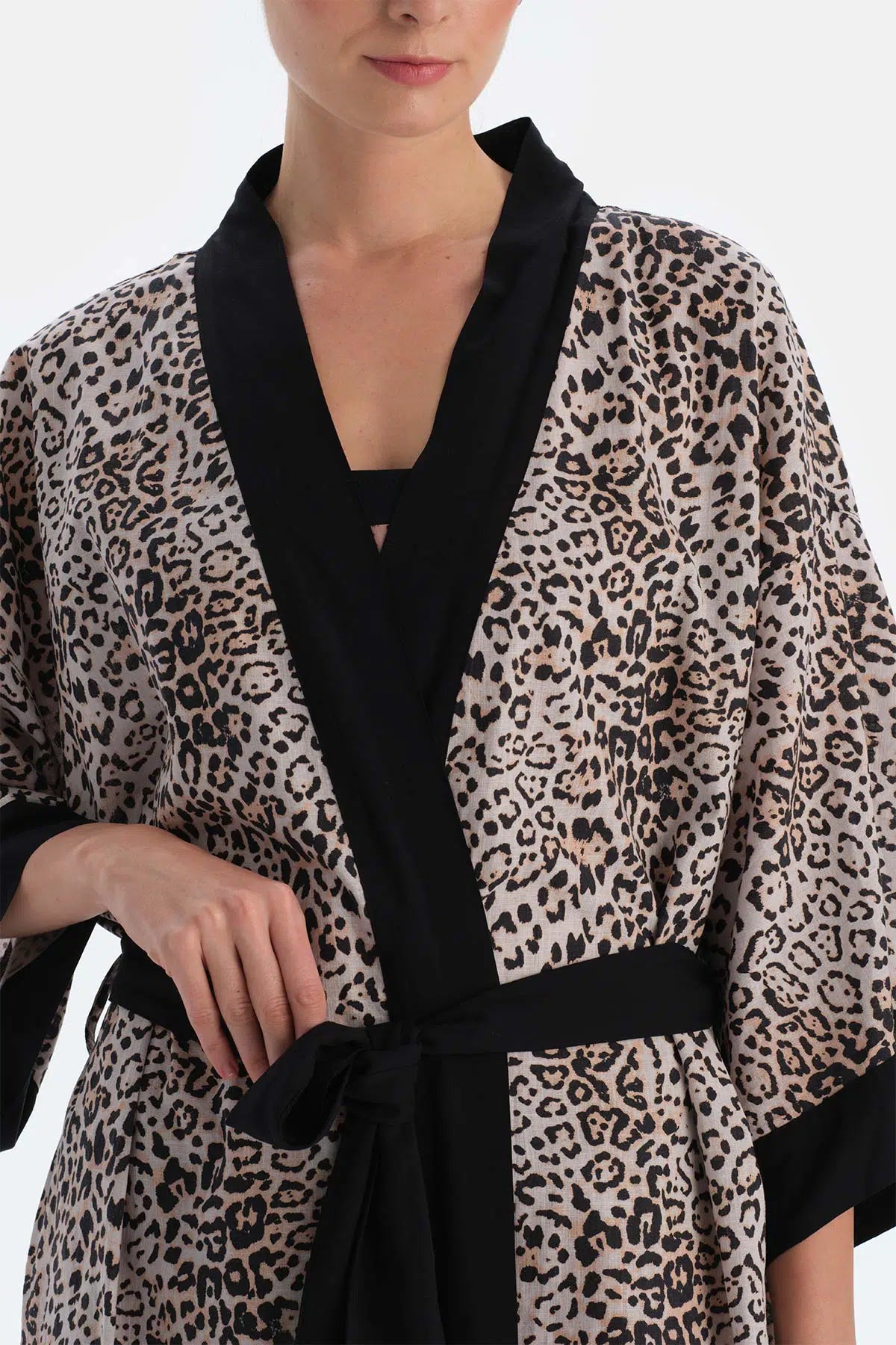 Kahverengi Uzun Kimono