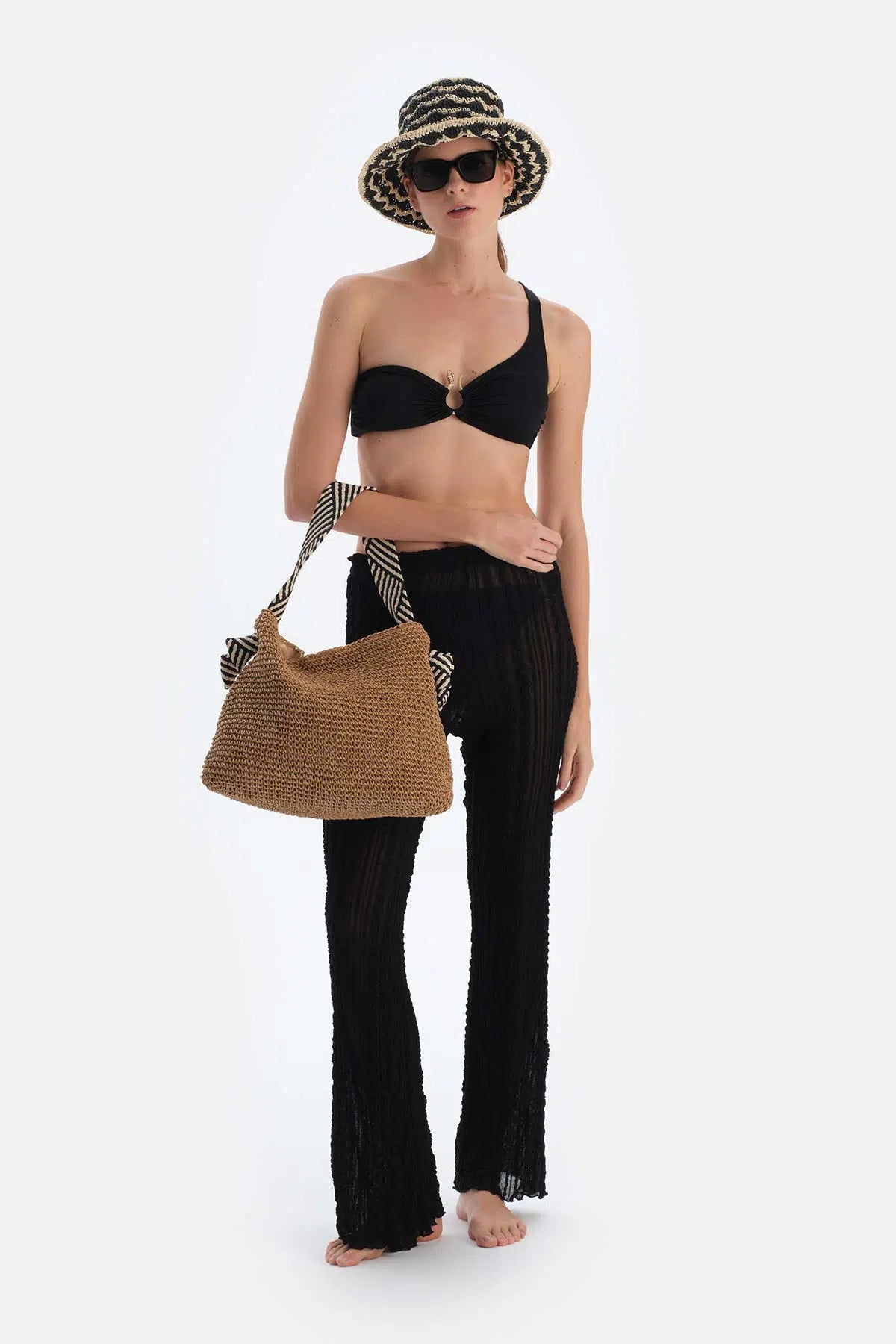 Siyah Transparan Pantolon