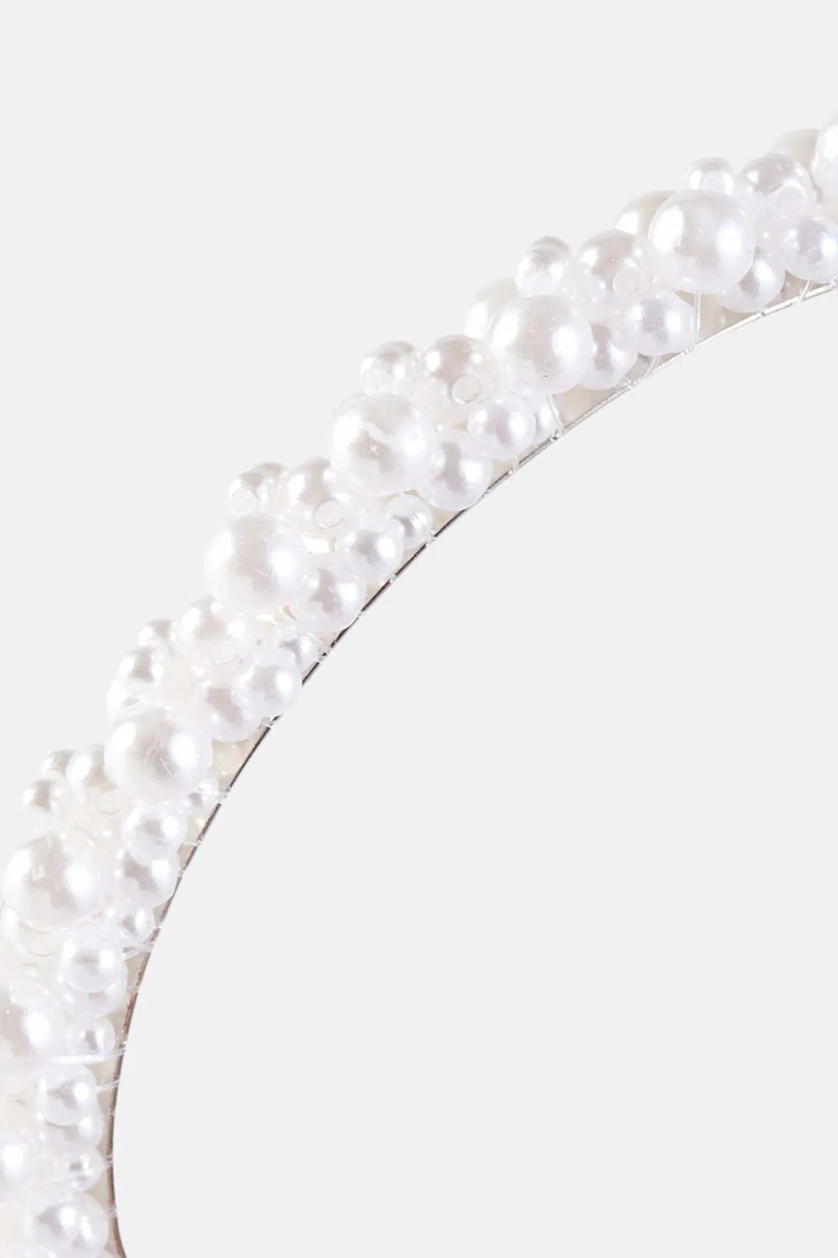 Beyaz Kadın Brıde Taç Incili