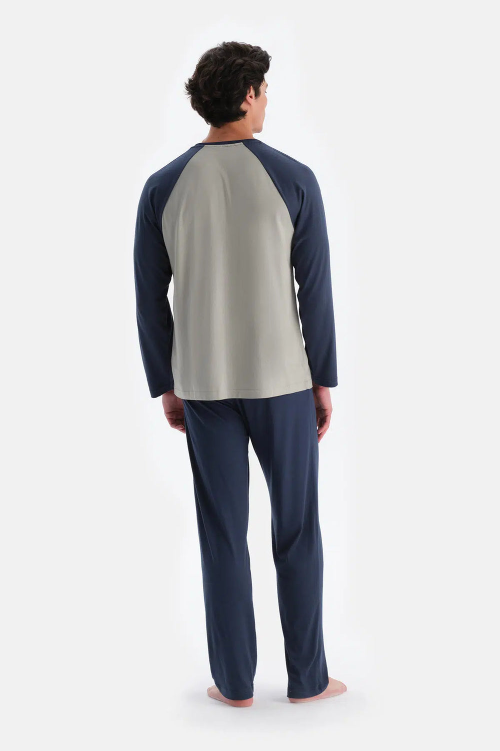 Açık Yeşil Yarım Patlı Reglan Kollu Pijama Takımı