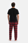 Siyah Erkek O Yaka Pijama Takımı