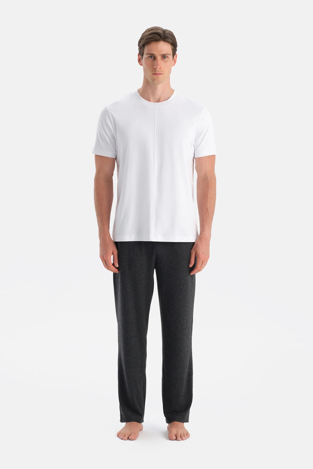 Antrasıt Boru Paça Örme Pantolon