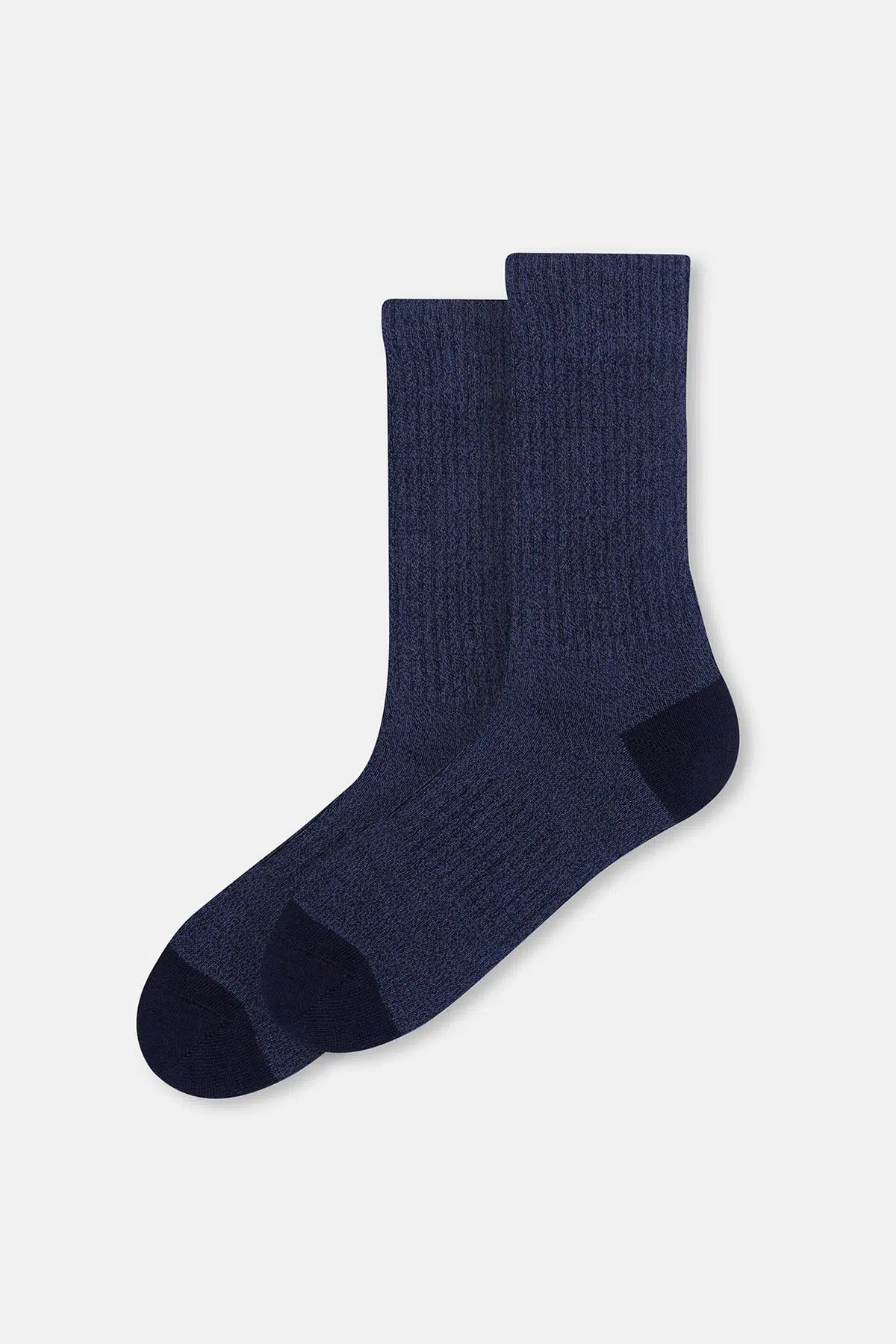 Indigo Erkek Pamuklu Kalın Rıb Dokulu Çorap