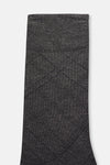 Antrasit Melanj Erkek Baklava Desen Viskoz Çorap