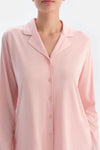 Pembe Kadın Gömlek Pijama Takımı
