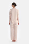 Açık Pembe Kadın Gömlek Pijama Takımı