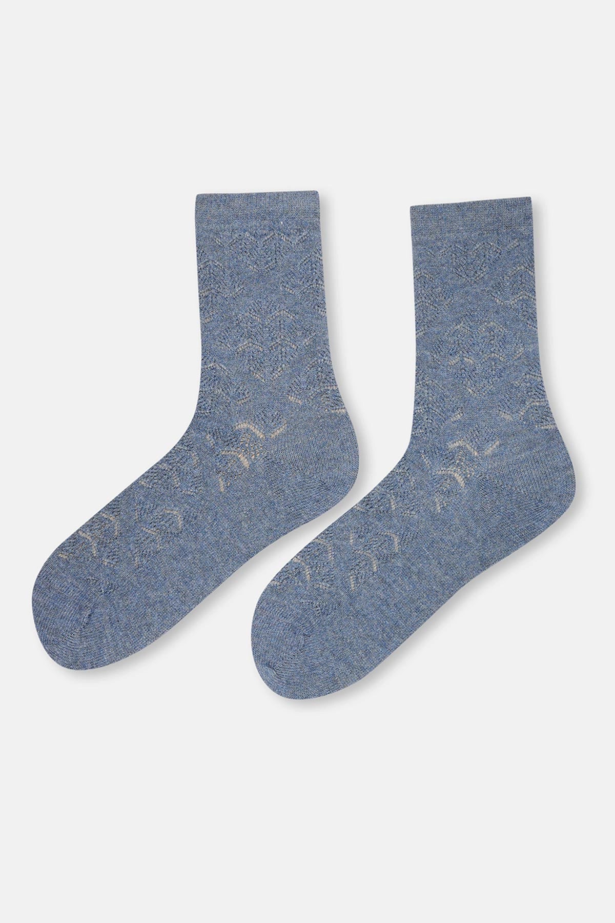 Indigo Kadın Zıgzag Ajurlu Pamuklu Çorap