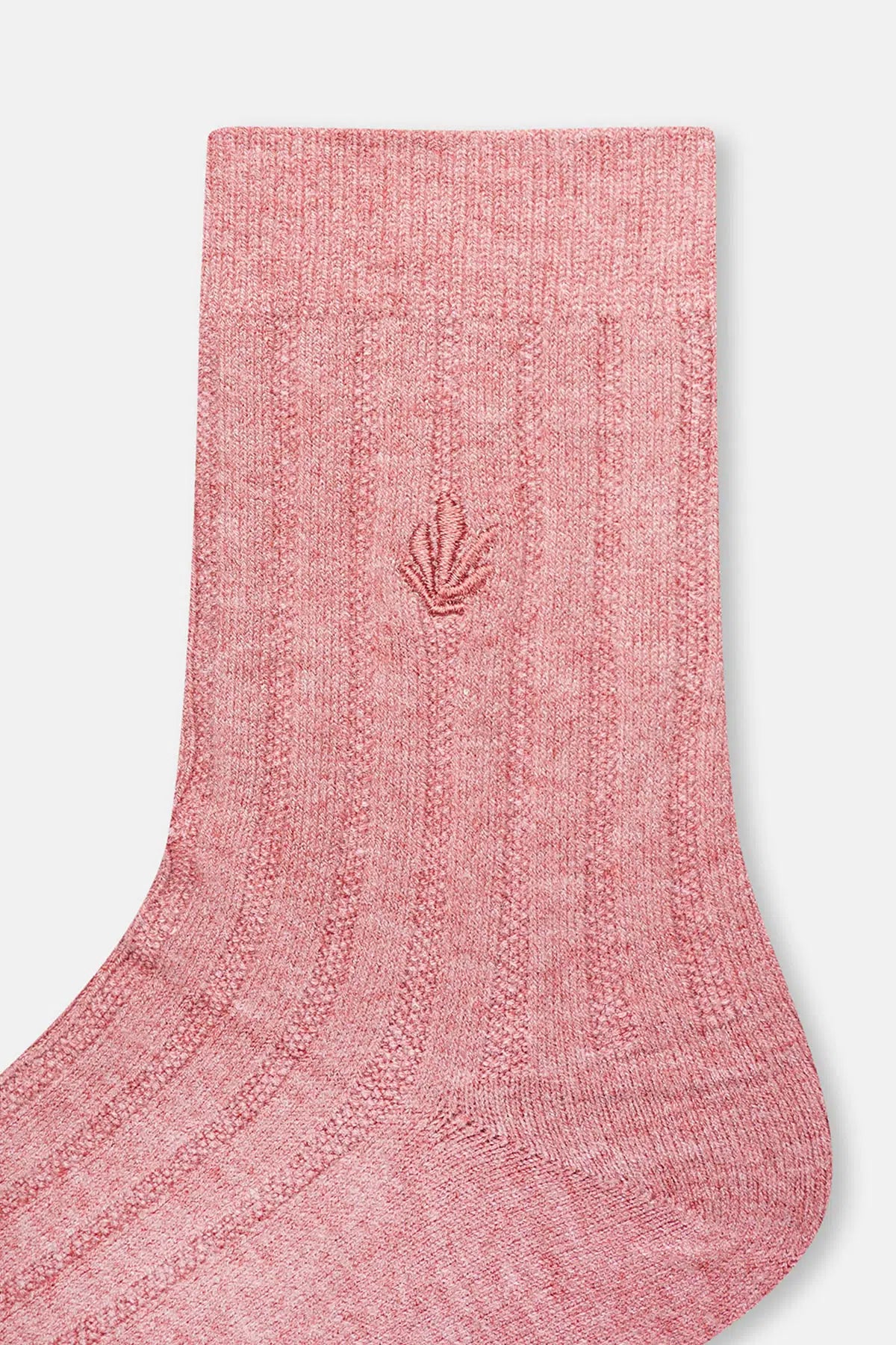 Gül Kurusu Kadın Yün Karışımlı Kalın Rıb Çorap