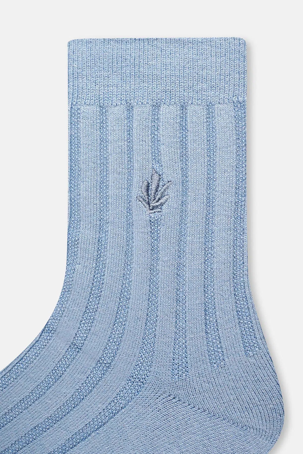 Indigo Kadın Yün Karışımlı Kalın Rıb Çorap