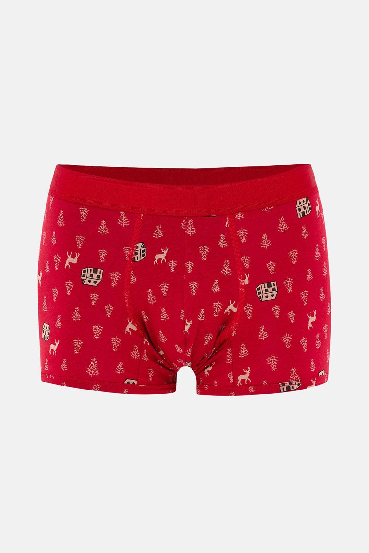 Kırmızı 4210 Desenli Micro Modal Boxer