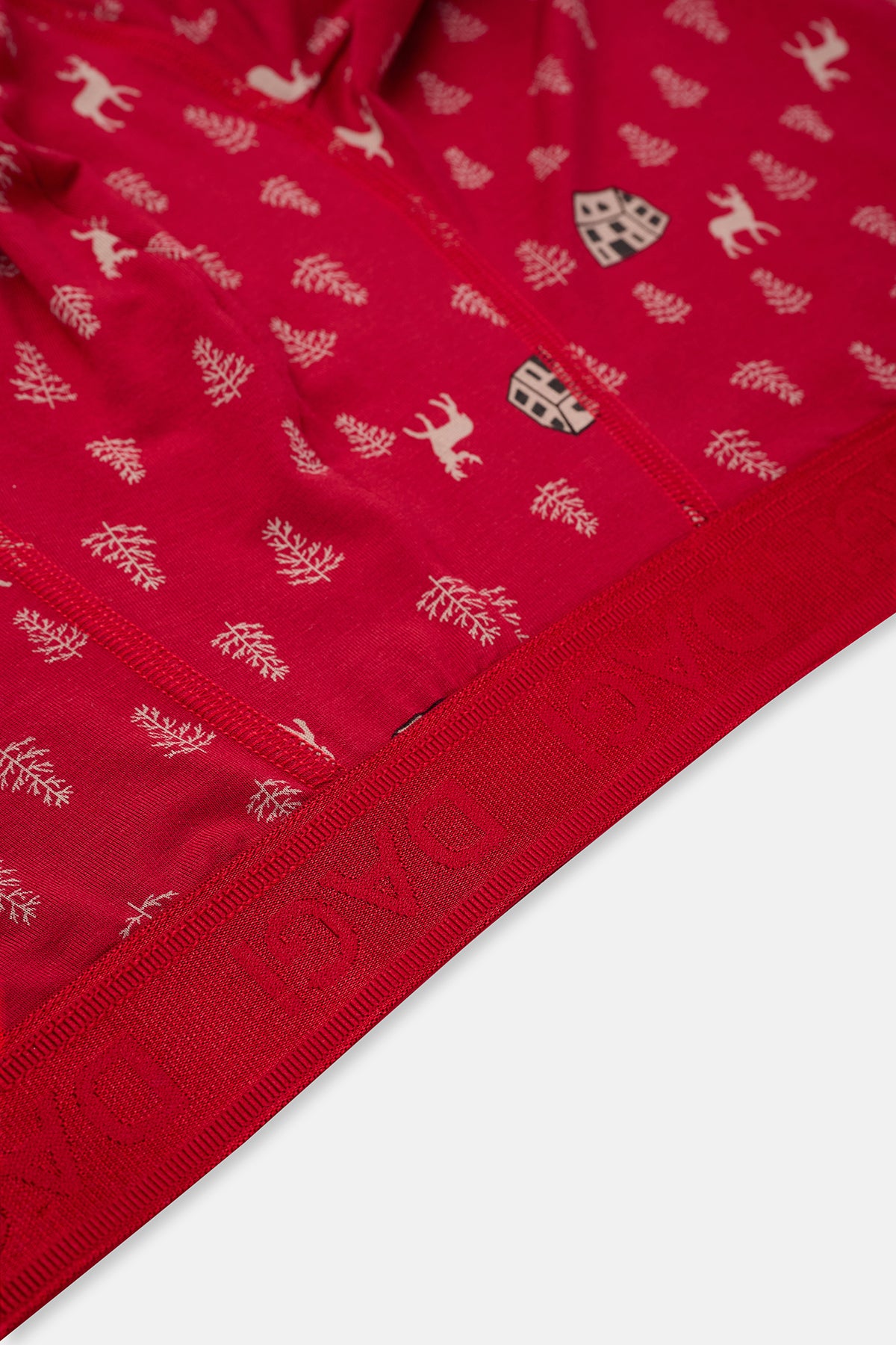 Kırmızı 4210 Desenli Micro Modal Boxer