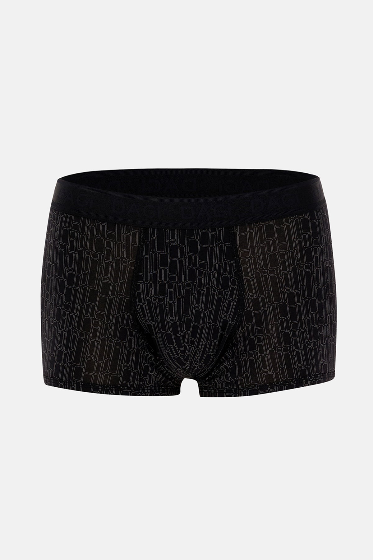 Gri-Siyah 3'lü Desenli Micro Modal Boxer