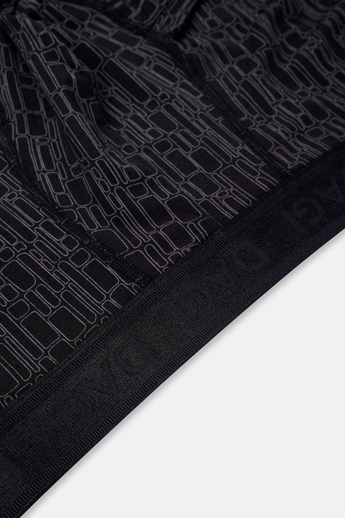 Gri-Siyah 3'lü Desenli Micro Modal Boxer