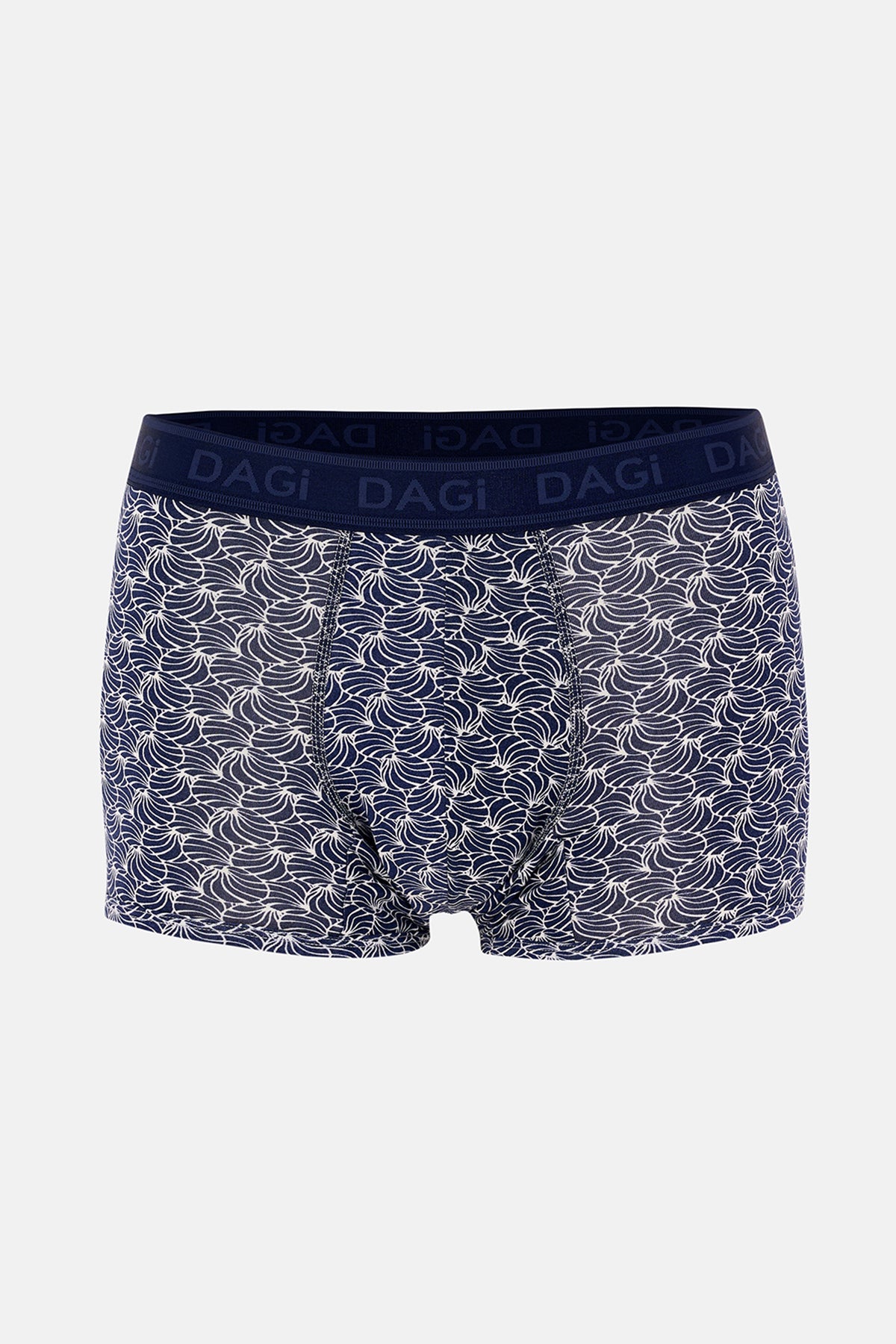 Lacivert 3'lü Desenli Micro Modal Boxer