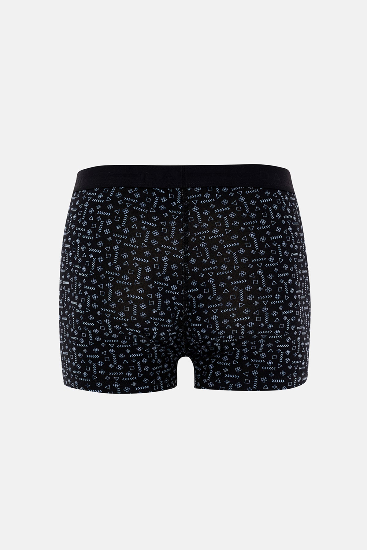 Siyah 2'li Desenli Pamuk Boxer