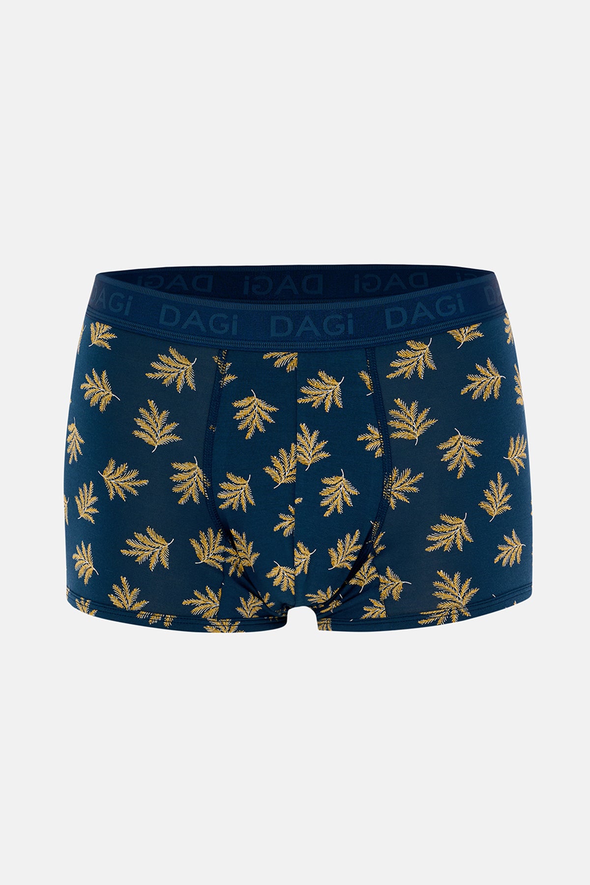 Hardal-Koyu Mavi 4210 3'lü Desenli Micro Modal Boxer