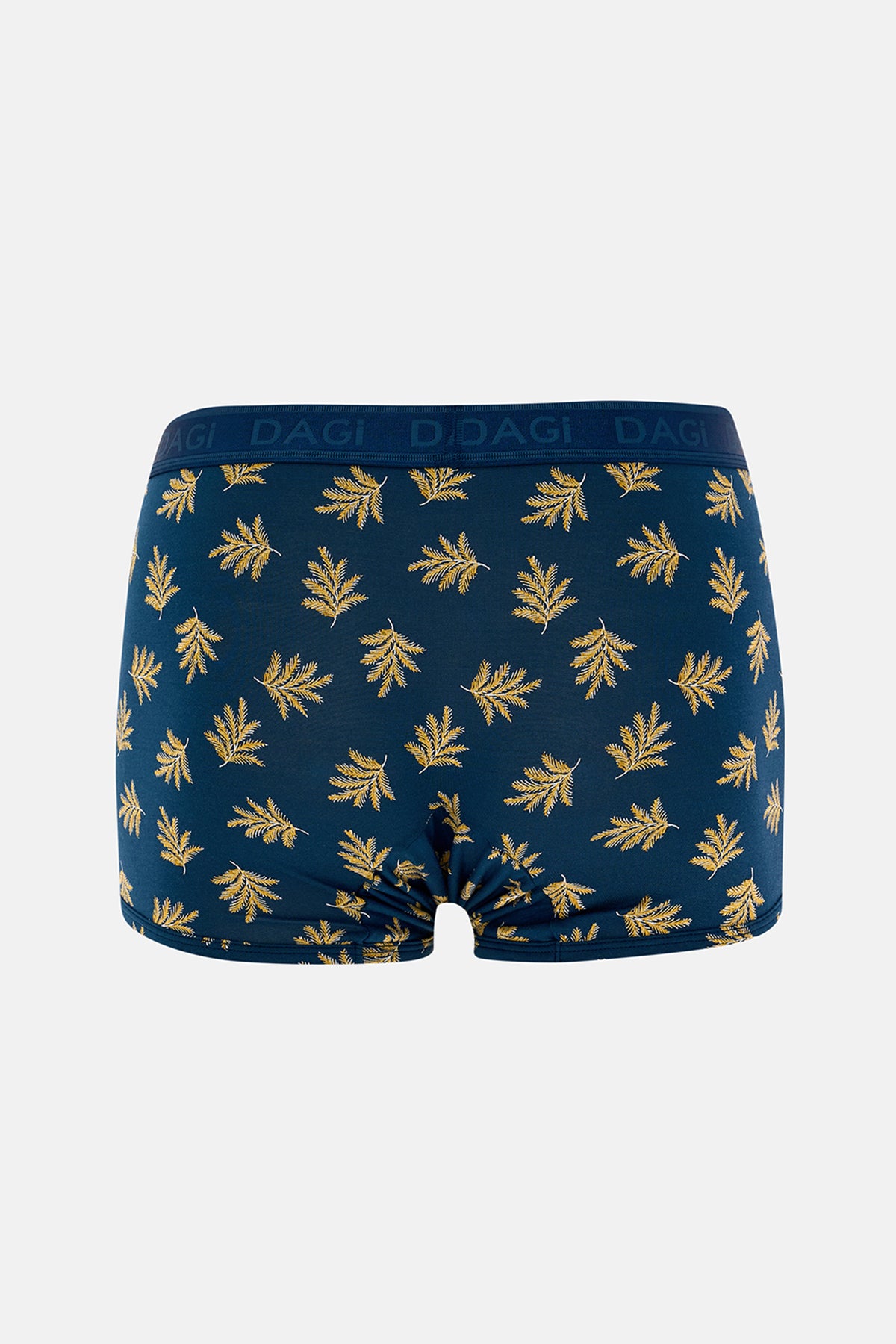 Hardal-Koyu Mavi 4210 3'lü Desenli Micro Modal Boxer