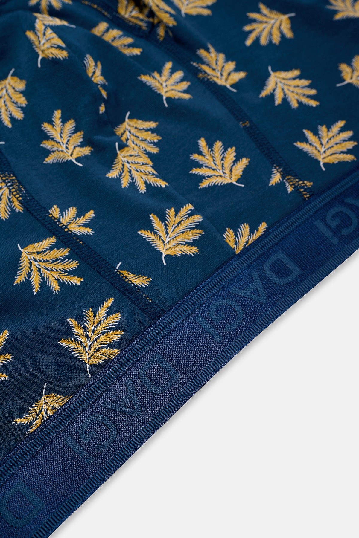 Hardal-Koyu Mavi 4210 3'lü Desenli Micro Modal Boxer