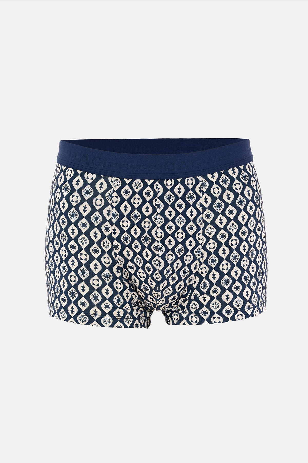 Lacivert 5210 3'lü Desenli Pamuk Boxer