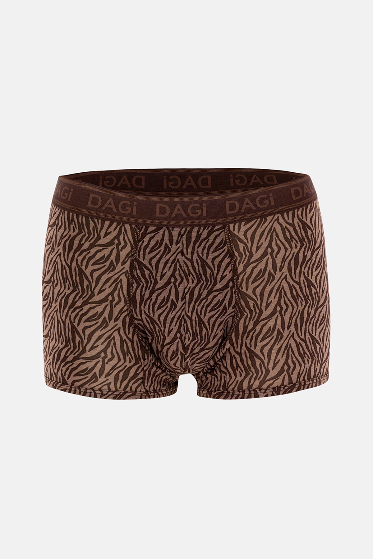 Kahverengi 4210 Desenli Micro Modal Boxer