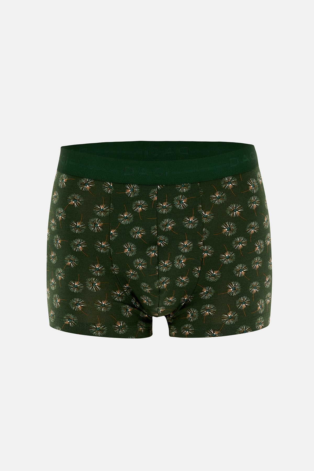 Koyu Yeşil 5210 2'li Desenli Pamuk Boxer