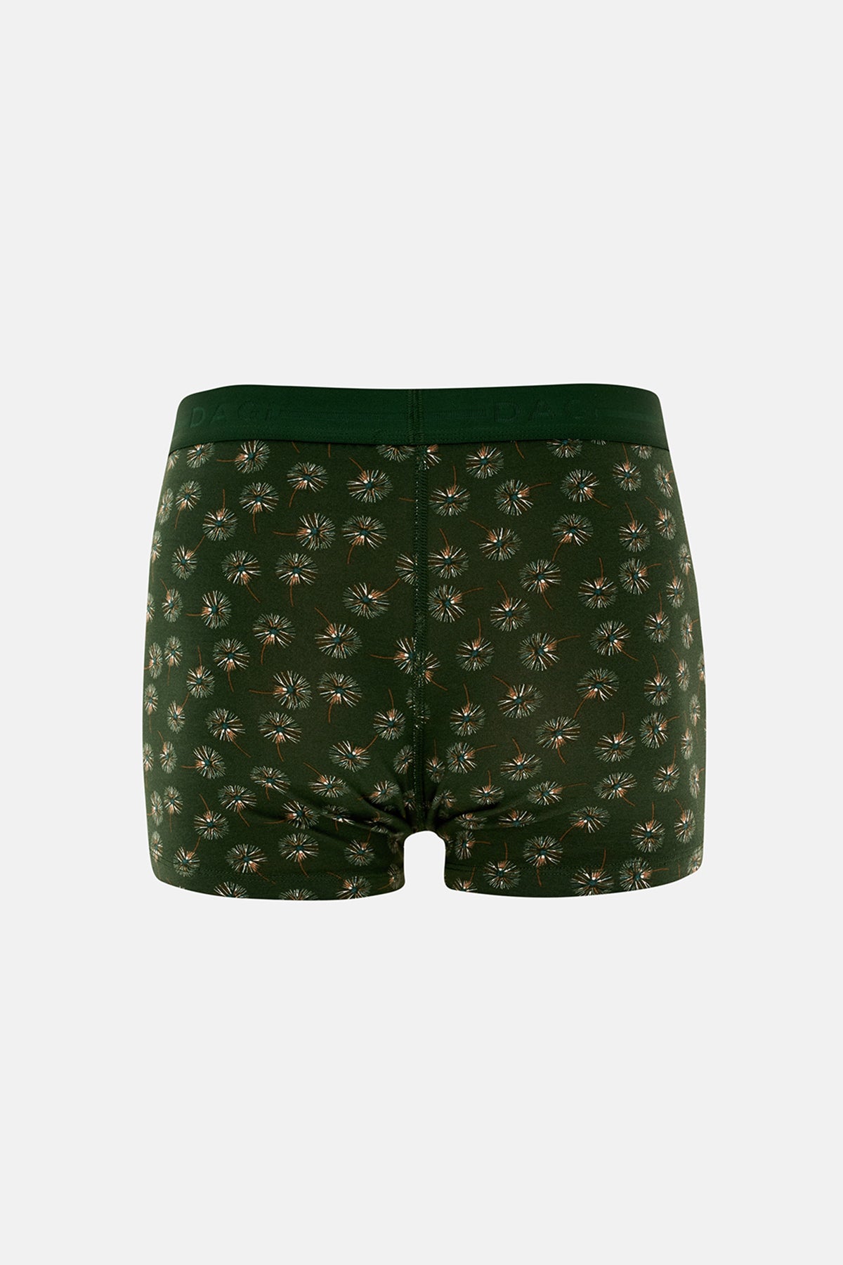 Koyu Yeşil 5210 2'li Desenli Pamuk Boxer