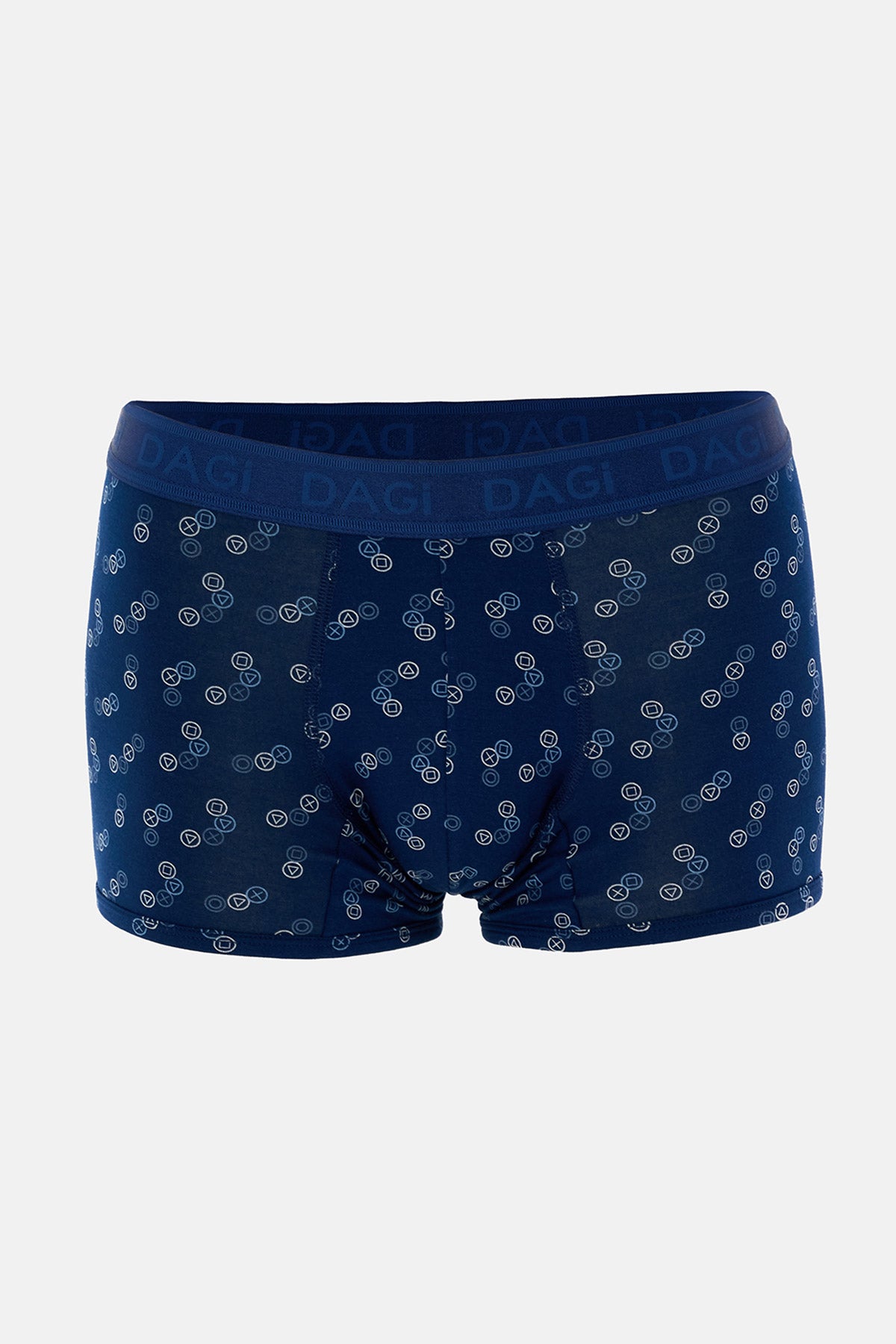 Lacivert-Mavi 4210 3'lü Desenli Micro Modal Boxer