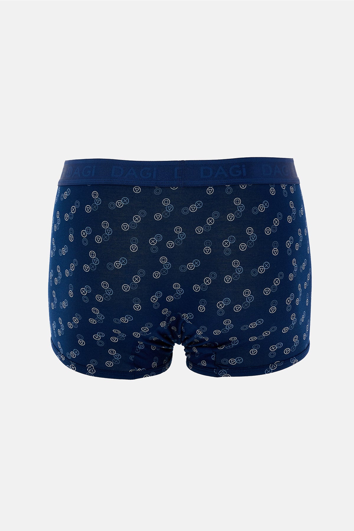 Lacivert-Mavi 4210 3'lü Desenli Micro Modal Boxer