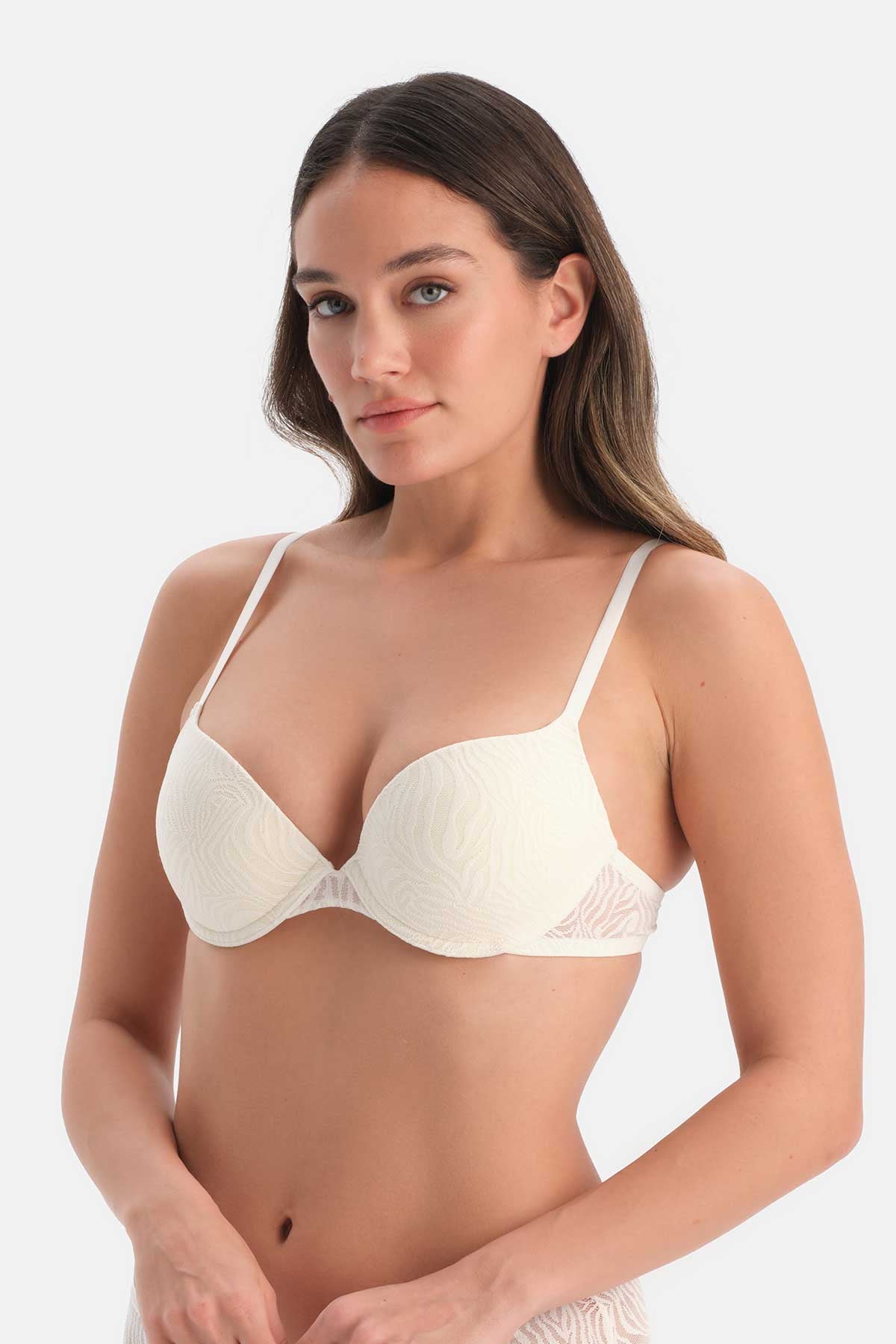 Ekru Basic Üçgen Formlu Soft Sütyen