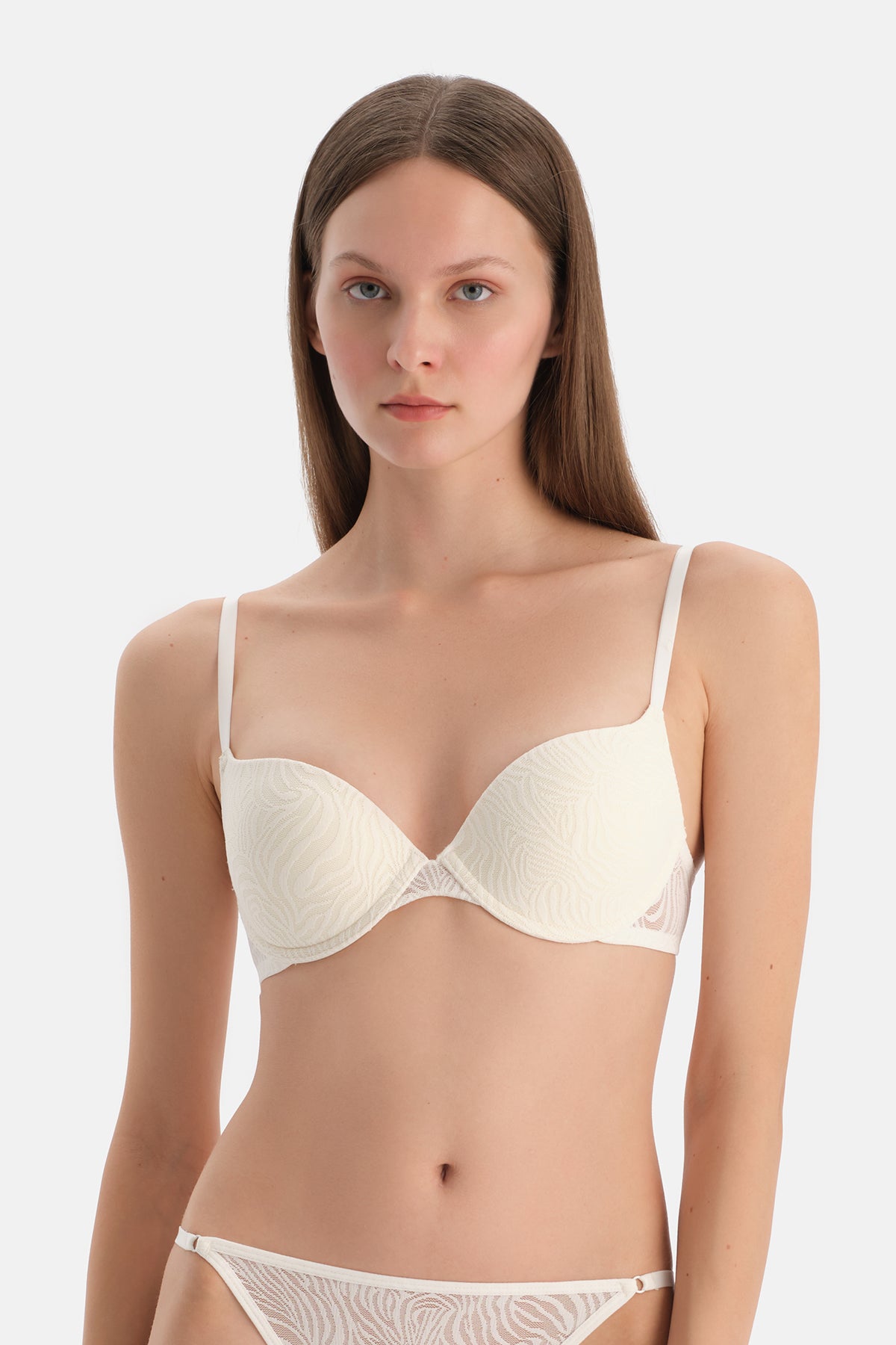 Ekru Basic Üçgen Formlu Soft Sütyen