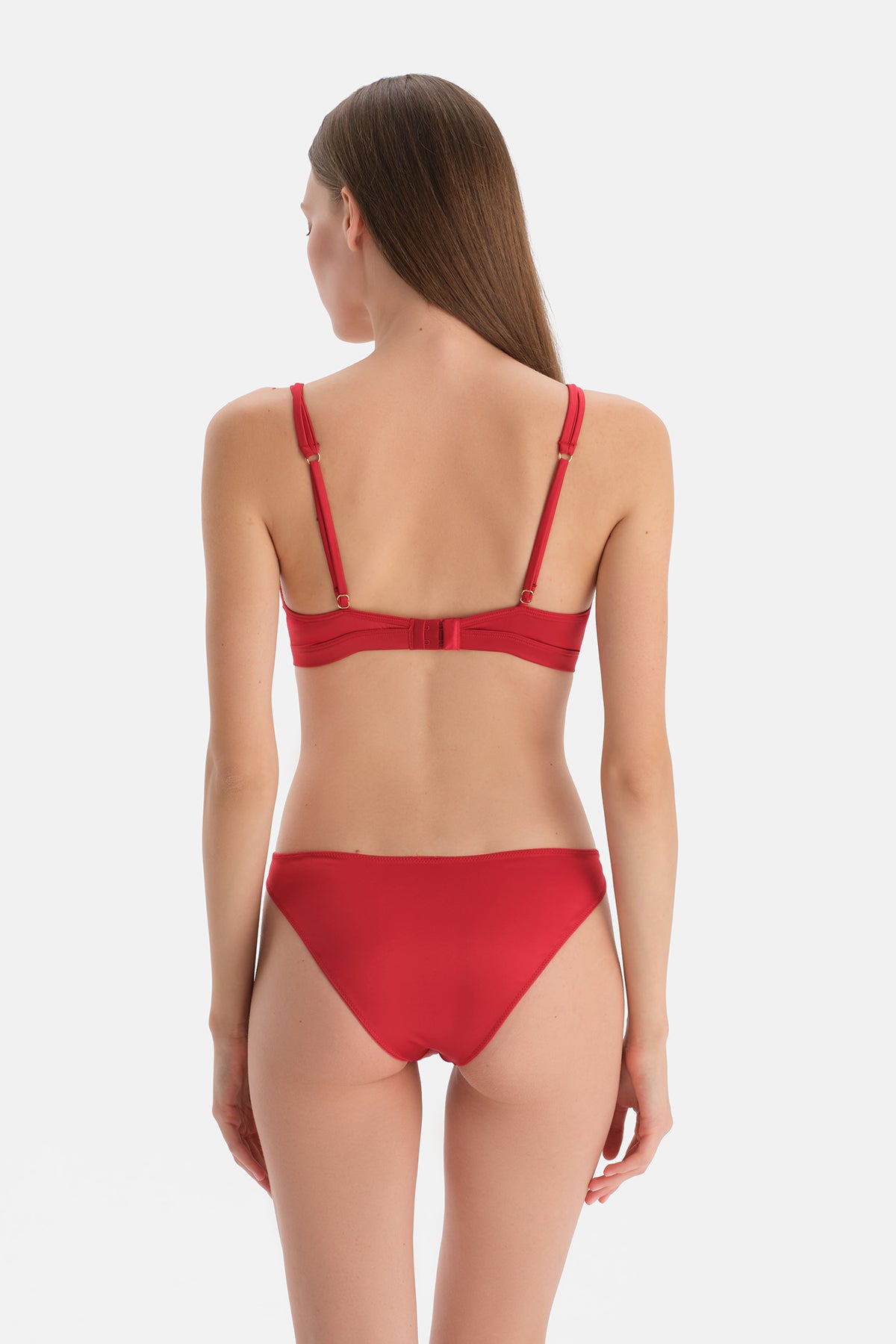 Kırmızı Dantel Detaylı Sütyen