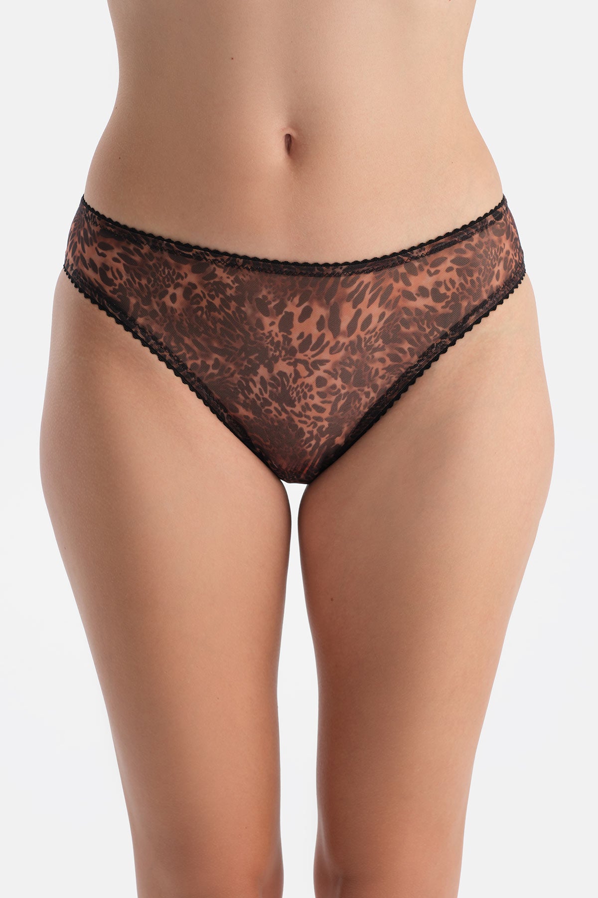 Kahverengi Tül Brief Külot