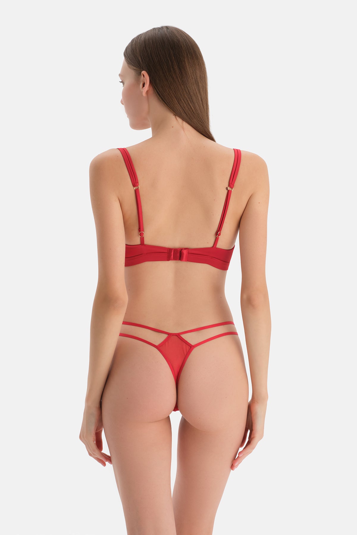 Kırmızı Tül Thong Külot