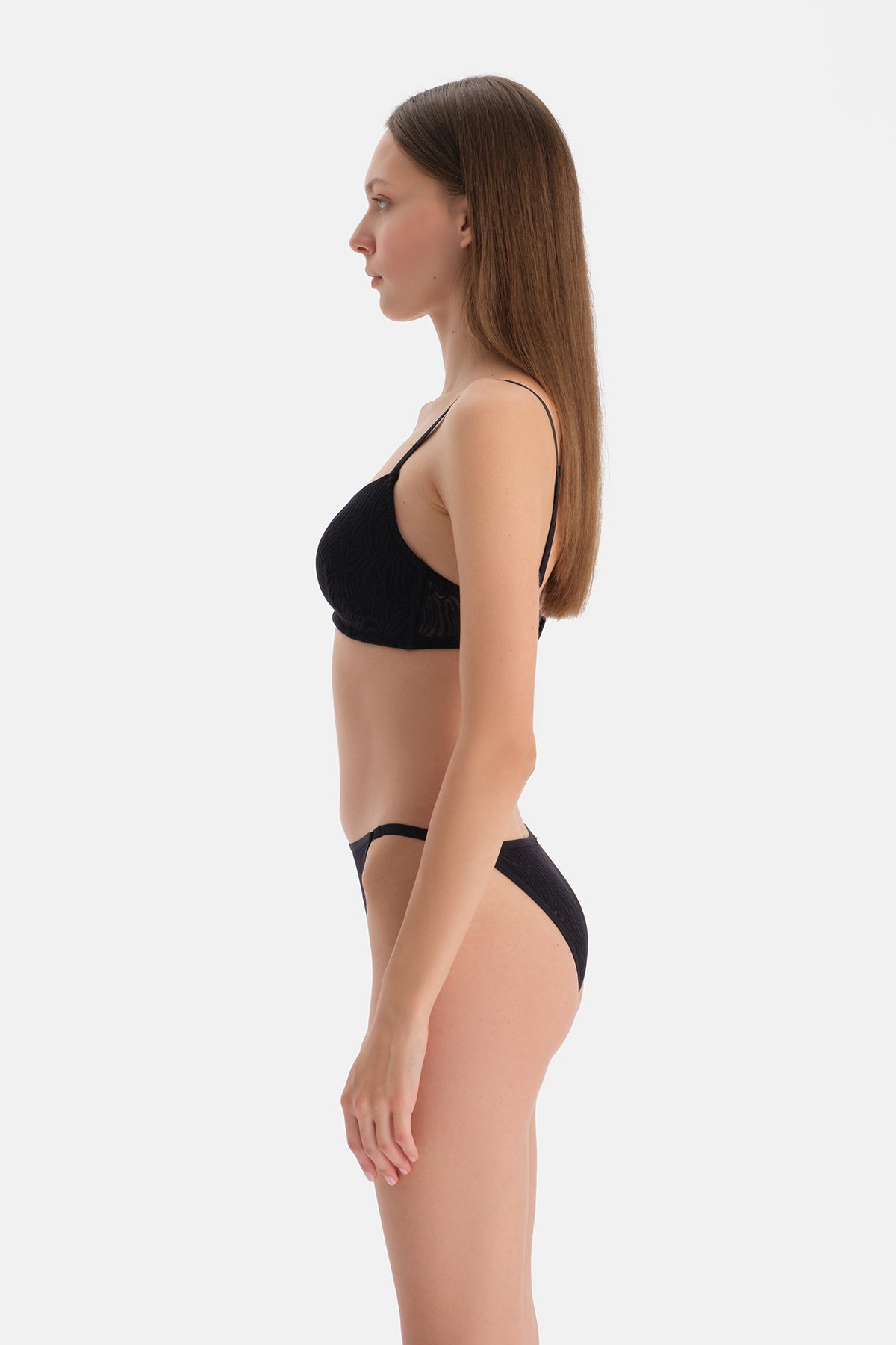 Siyah Dantelli Brazilian Külot