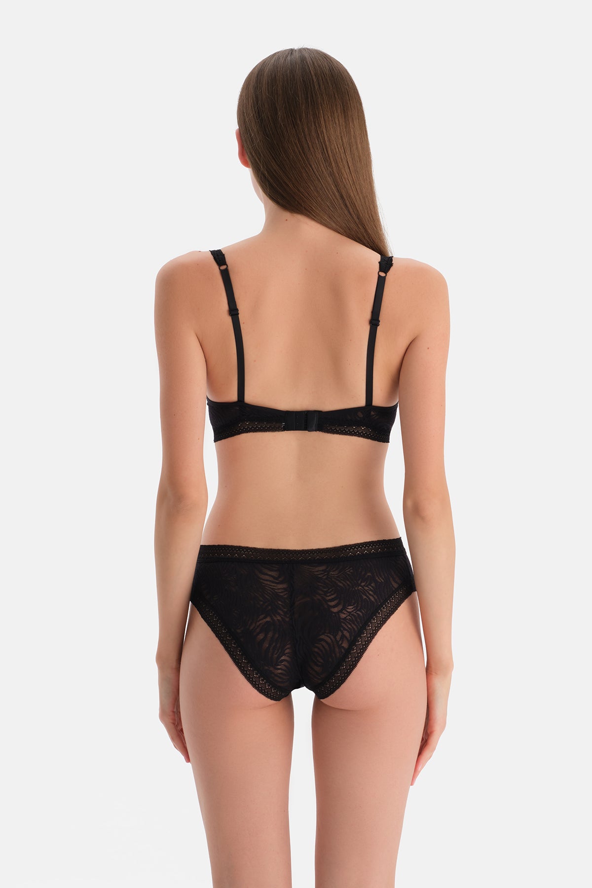 Siyah Dantelli Brazilian Külot