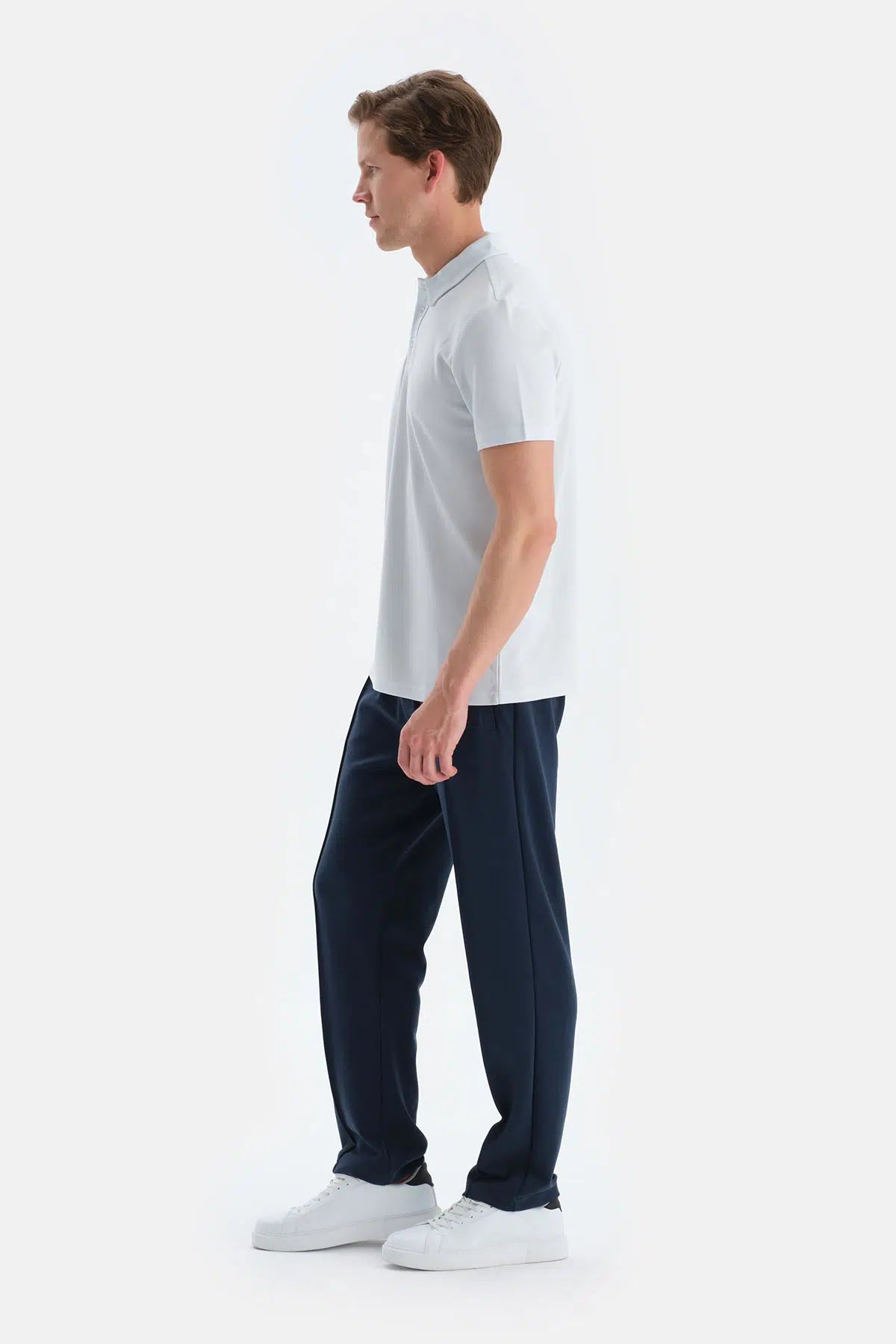 Açık Mavi Polo Yaka Kısa Kollu Tişört