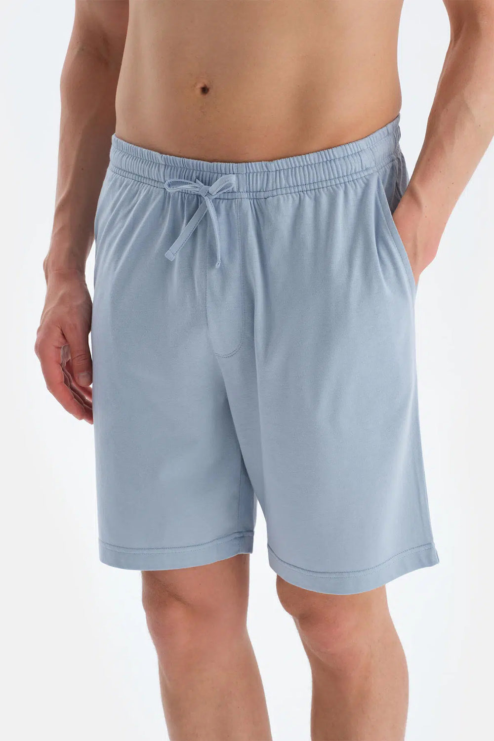 Açık Mavi Penye Modal Ikili Şort