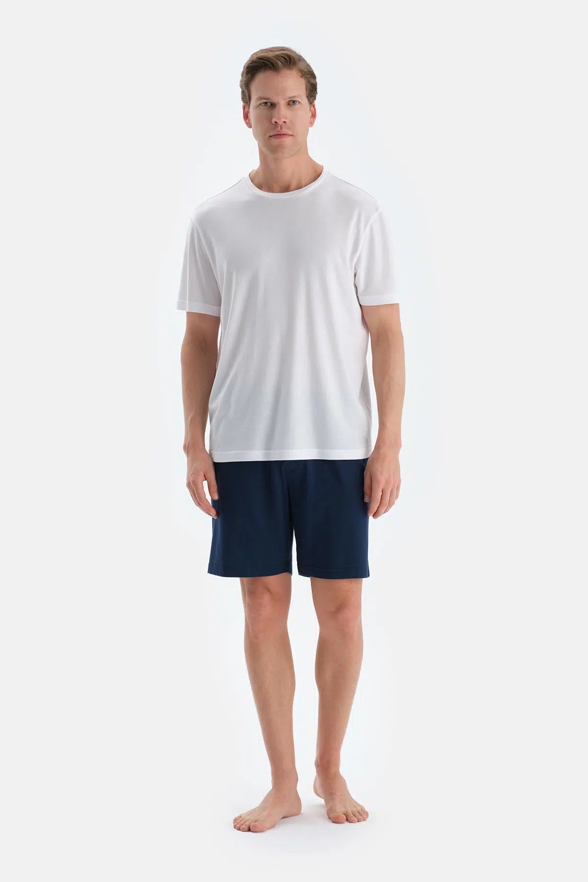 Lacivert Penye Modal Ikili Şort