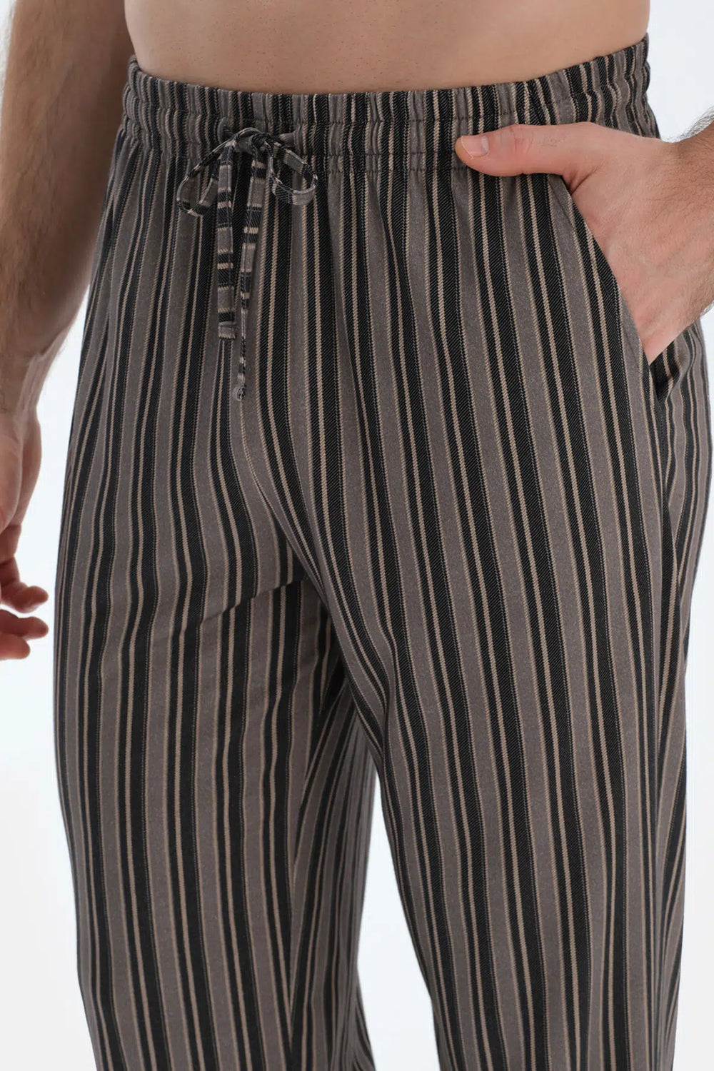 Antrasıt Metraj Baskılı Penye Modal Pantolon