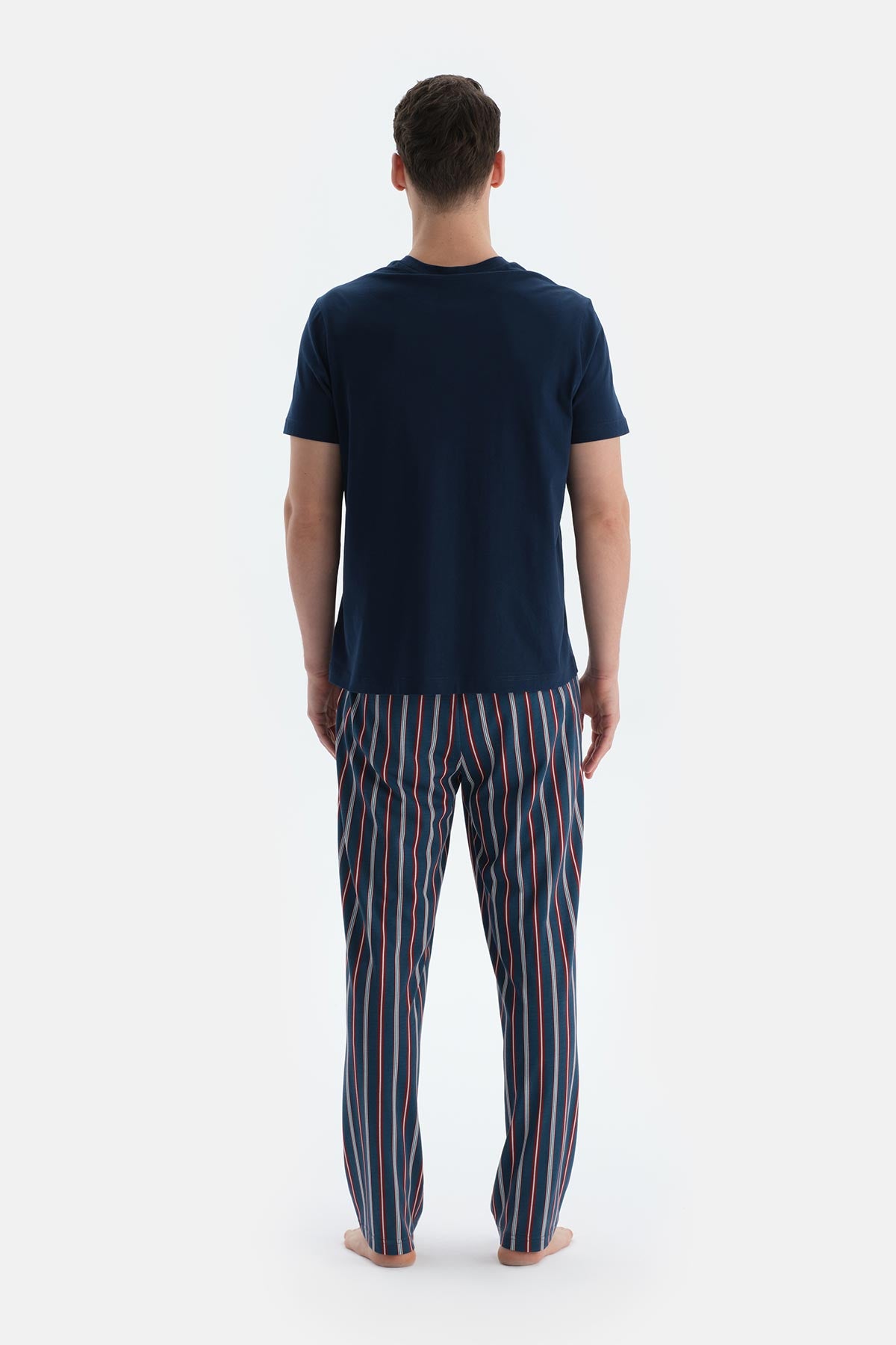 Lacivert-Mavi Penye Modal Ikili Pantolon