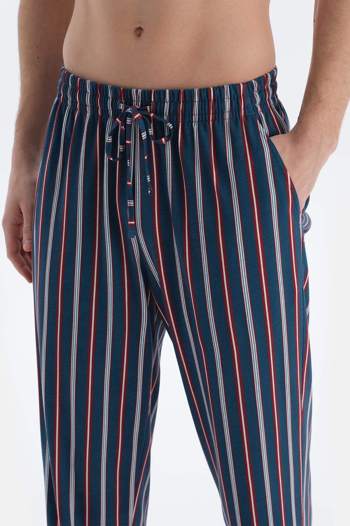 Lacivert-Mavi Penye Modal Ikili Pantolon